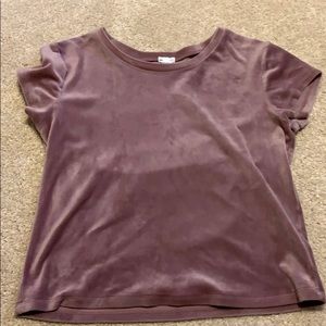 Garage velvet purple shirt